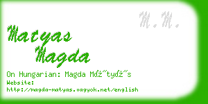 matyas magda business card